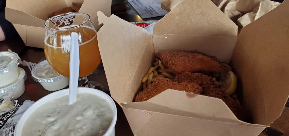 House Clam Chowder Halibut Fish N Chips